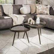 Hoyz Collection - Salontafel Contour Niervormig Set Van 2 - Brons Liqu...