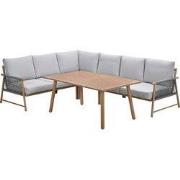 Garden Impressions Hannie lounge dining set 5-delig - light teak look
