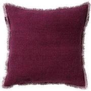 BURTO - Sierkussen 60x60 cm - gewassen katoen - Red Plum - donkerroze