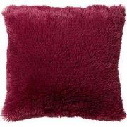 FLUFFY - sierkussen 60x60 cm - superzacht - XL kussen - Red Plum - roz...