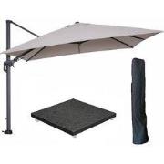 Garden Impressions Hawaii zweefparasol 300x300 cm carbon black / zand ...