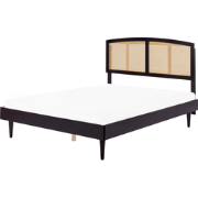 VARZY  - Bed - Zwart - 160 x 200 cm - Rubberhout