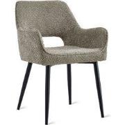 Eetkamerstoel Ray - Taupe - "Taupe" - 80 cm x 50 cm x 61 cm - Materiaa...