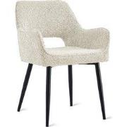 Eetkamerstoel Ray - Beige - "Beige" - 80 cm x 50 cm x 61 cm - Materiaa...