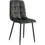 Eetkamerstoel Yerevan Velvet Groen - Green - 54 cm x 88 cm x 46 cm - F...