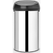 Touch Bin afvalemmer, 60L - Brilliant Steel
