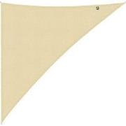 Kopu® Schaduwdoek Driehoek 5x6x7,8mtr 280 grams Waterdoorlatend Creme