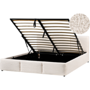 BOUSSE - Bed met opbergruimte - Off-white - 160 x 200 cm - Bouclé