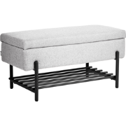 SOLVANG - Opbergbankje - Lichtgrijs - Stof