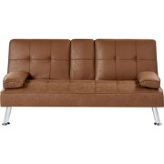 ROXEN  - Slaapbank 3-zits - Goudbruin - Kunstleer