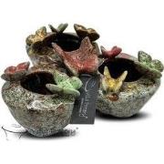 Villa Pottery  Butterfly Vlinder Blauw vaas - 11