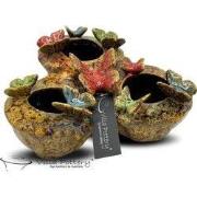 Villa Pottery  Butterfly Vlinder Geel vaas - 11