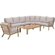 Garden Impressions Ariana loungeset 6-delig - light teak look