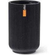 Vaas hoog Groove H16.7 cm zwart