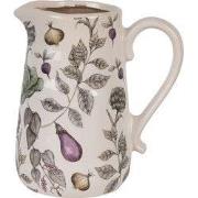 Clayre & Eef Decoratie Kan 21x15x23 cm Beige Keramiek Groenten