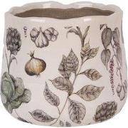 Clayre & Eef Bloempot Ø 14x12 cm Beige Keramiek Groenten