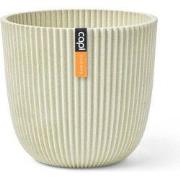 Pot bol Groove 25x23 zaagsel beige bloempot