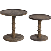 THALIA - Bijzettafel - Donkerbruin - Mangohout