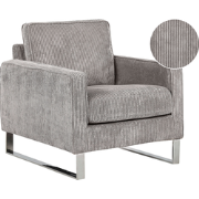 VIND - Fauteuil - Lichtgrijs - Corduroy