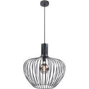 Moderne Metalen Highlight Mela E27 Hanglamp - Zwart