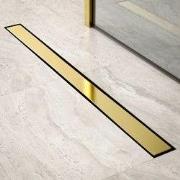 Douchegoot - 90cm - Goud - Tegelrooster - RVS - Met Flens