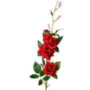 Clayre & Eef Kunstbloem Roos 83 cm Rood Kunststof