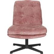 Fauteuil Roze Stof - Draaibaar - 75,5x72x69,5cm - Kai