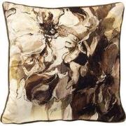 ELON - sierkussen 45x45 cm - abstract bloemenmotief - Fir Green - groe...