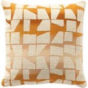 RIO - sierkussen 45x45 cm - Golden Ochre - oranje, wit