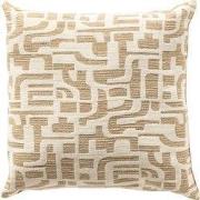 FABIA - kussenhoes 45x45 cm - Incense - bruin, wit