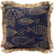 NEMO - sierkussen 45x45 cm - gerecycled - jute franjes - Spellbound - ...