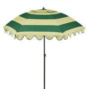 Edelman Jessy stokparasol streep groen - Ø197 x 238 cm