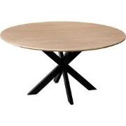 QUVIO Eettafel Sofia - Rond - Kruispoot - FSC® - ø150 cm - Naturel