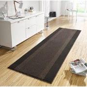 Loper Designer Velours - Lijstmotief / Kader - Laagpolig - Bruin - 80x...