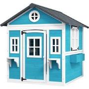 Kinderspeelhuis van hout - Speelhuis voor kinderen van 3-8 jaar - Blau...