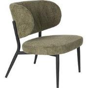 Fauteuil Groen Stof - Zitdiepte 62cm - 72x62x76 cm - Sanne