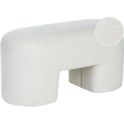 DECORAH - Bankje - Wit - Bouclé