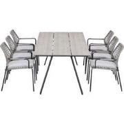 Garden Impressions Natas tuinset sand 7-delig - Braga tuintafel 220x10...