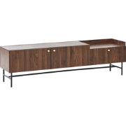 LISMORE - TV-meubel - Donkerhout - Vezelplaat