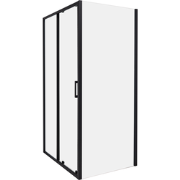 YORO - Douchecabine - Zwart - 80 x 100 x 185 cm - Veiligheidsglas