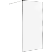 WASPAM - Douchescherm - Zilver - 100 x 190 cm - Veiligheidsglas