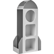 COSMOS - Boekenkast 3 planken - Wit - MDF