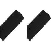 QUVIO Wandhaken - RVS - Zwart - Set van 2