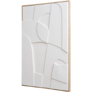 Eefke reliëf wanddecoratie wit - versie 1 - 90 x 60 cm