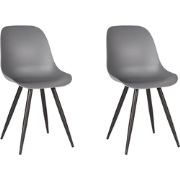 LABEL51 Eetkamerstoel Monza - Antraciet - Kunststof - set van 2