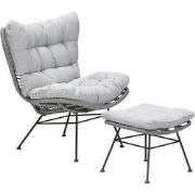 Garden Impressions Melfort loungestoel incl. voetenbank - grey sand