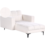 ALNES - Chaise longue - Wit - Polyester