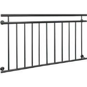Franse balkonbalustrade 156x90 cm antraciet met 11 gepoedercoate stale...