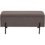Opbergbank Bruin Bouclé Stof - 95x43x37cm - Watford