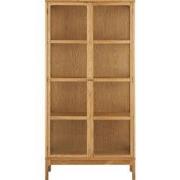 Vitrinekast Naturel Hout - 90x40x180cm - Zamora